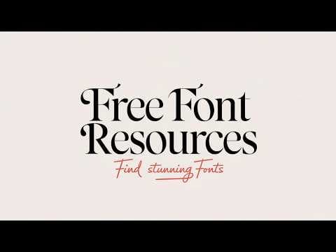 FREE Font Resources for Designers — Elevate Your Designs